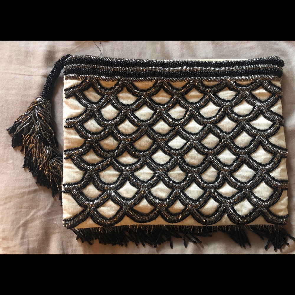 Zara beaded clutch